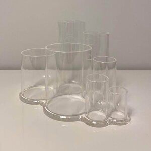 Acrylic Cylinder Shaped Stationary/Make Up Brush Holder